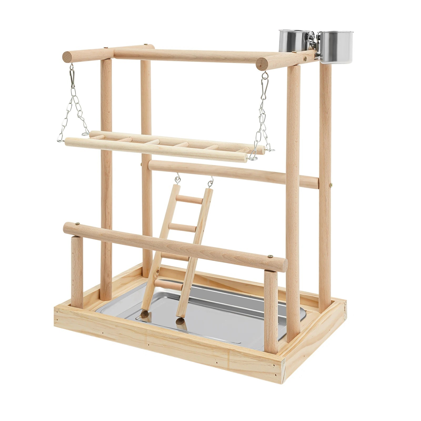 Parco Giochi Uccelli Legno Supporto Addestramento Uccelli Materiale Legno