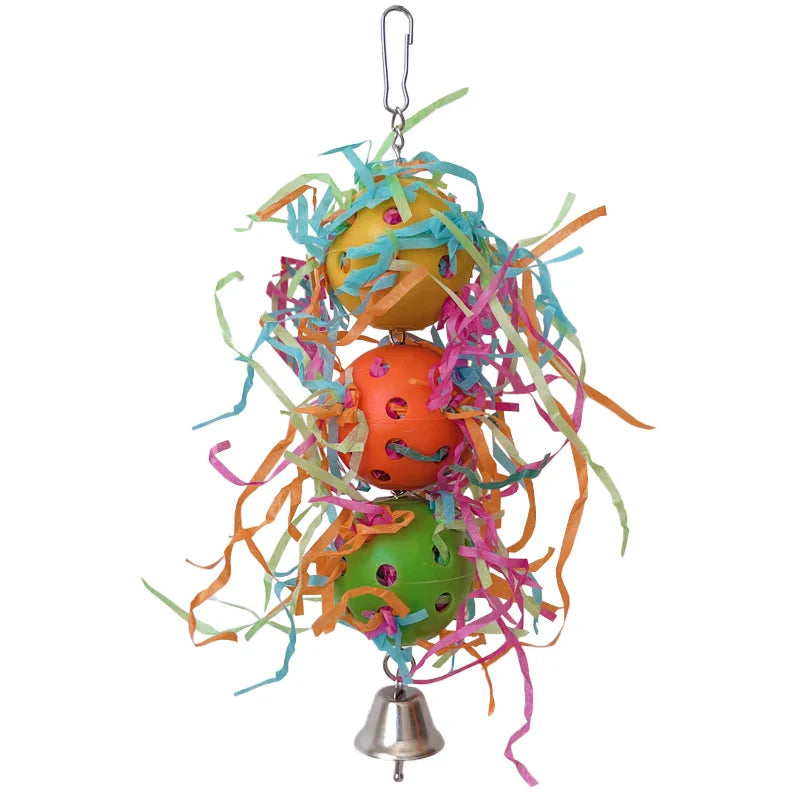 Pappagallo Giocattoli Masticare Palline Filo Carta Masticare Giocattoli Uccelli