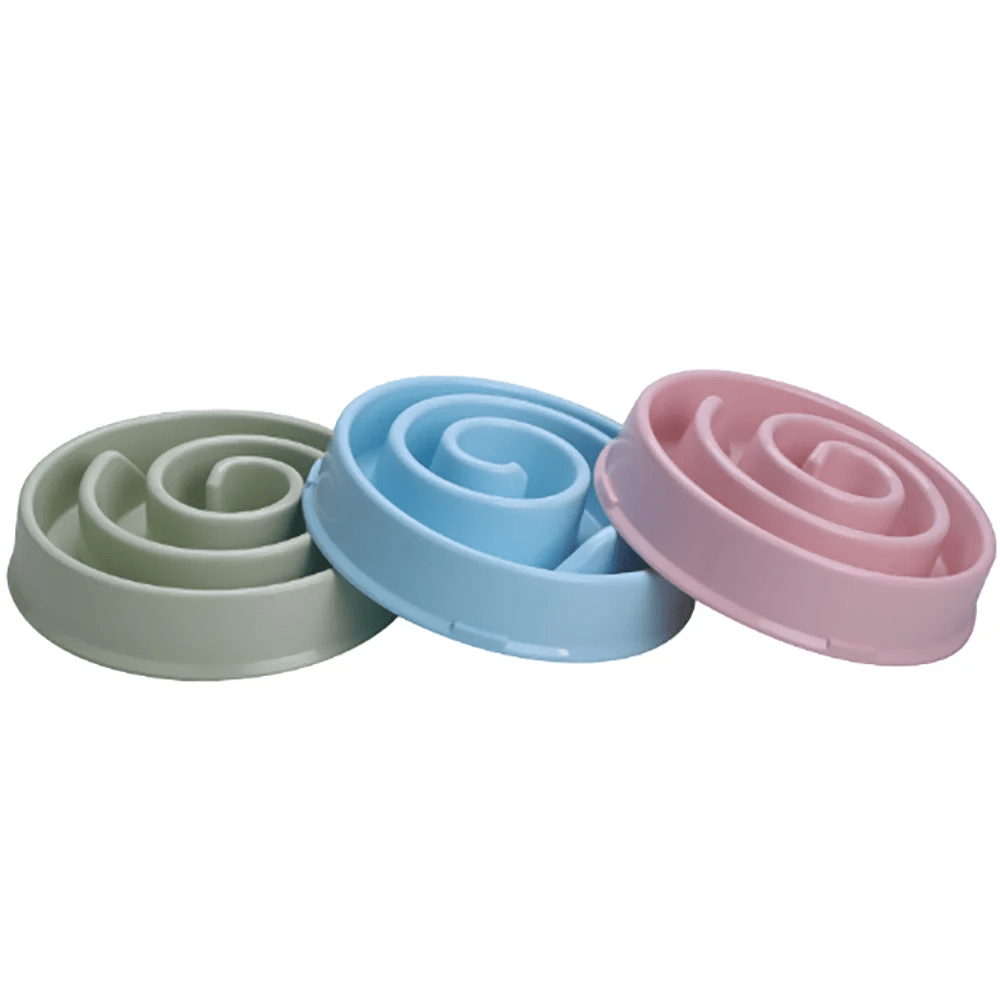Set 3 Ciotole diversi Colori Mangiare Lento Spirale Addestramento Antisoffocamento Cani Gatti - WORLD HAPPY PET