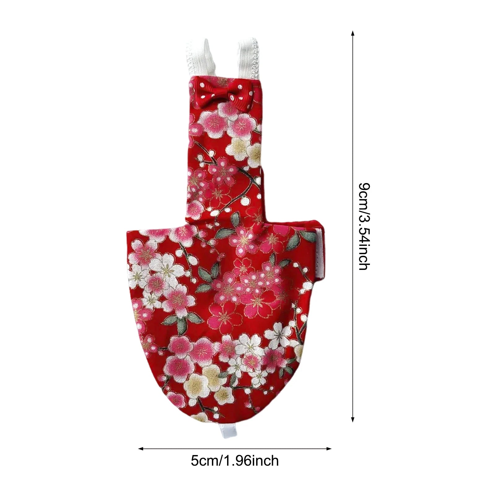 Abbigliamento Uccelli Colore Rosso Materiale Cotone Pannolino Motivo Floreale