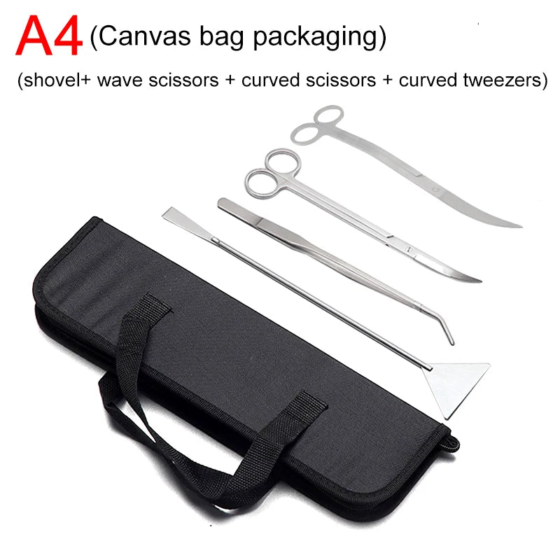 Accessori Acquario Forbici Pinze Piccola Pala Diversi Set Acciaio Inossidabile