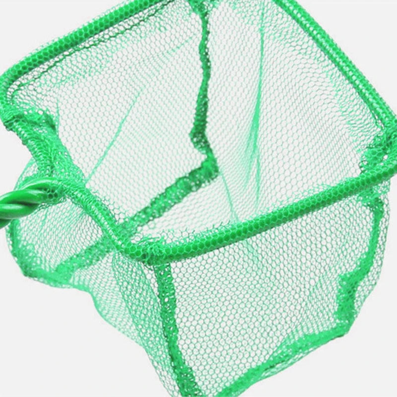 Retino Acquario Colore Verde Plastica Rigida Accessori Pulizia Vasca Pesci