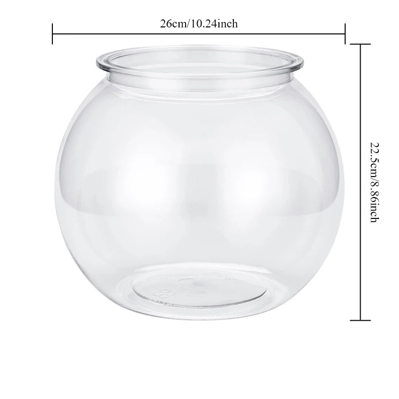 Acquario Trasparente Diverse Dimensioni Ovale Materiale PP Pesci Vasca