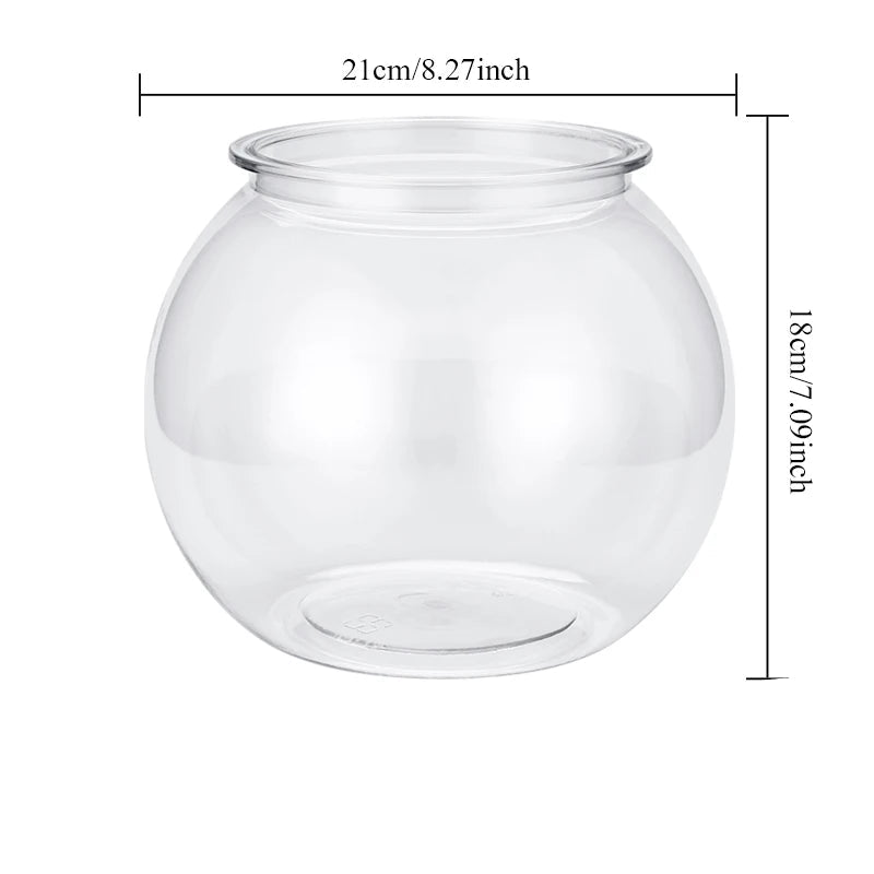 Acquario Trasparente Diverse Dimensioni Ovale Materiale PP Pesci Vasca