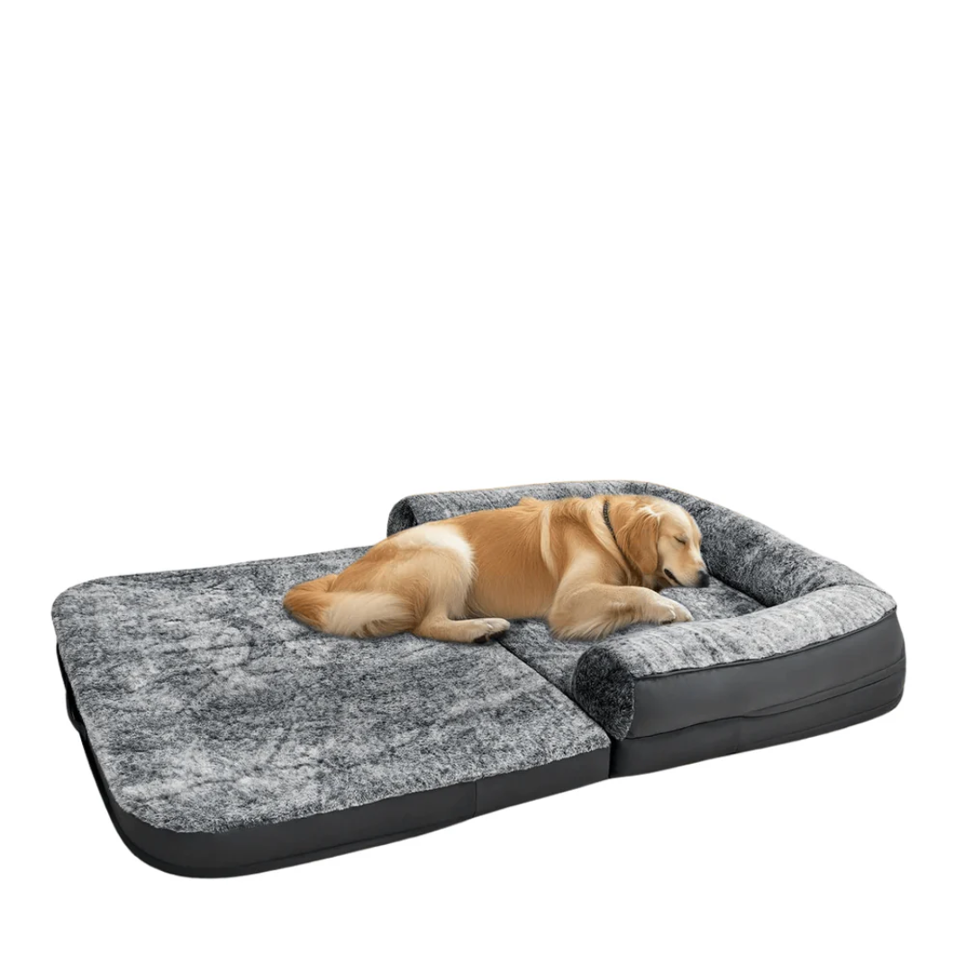 Cuccia Letto Grandi Dimensioni Cane Gatto Morbida Peluche Pelosa Colore Grigio