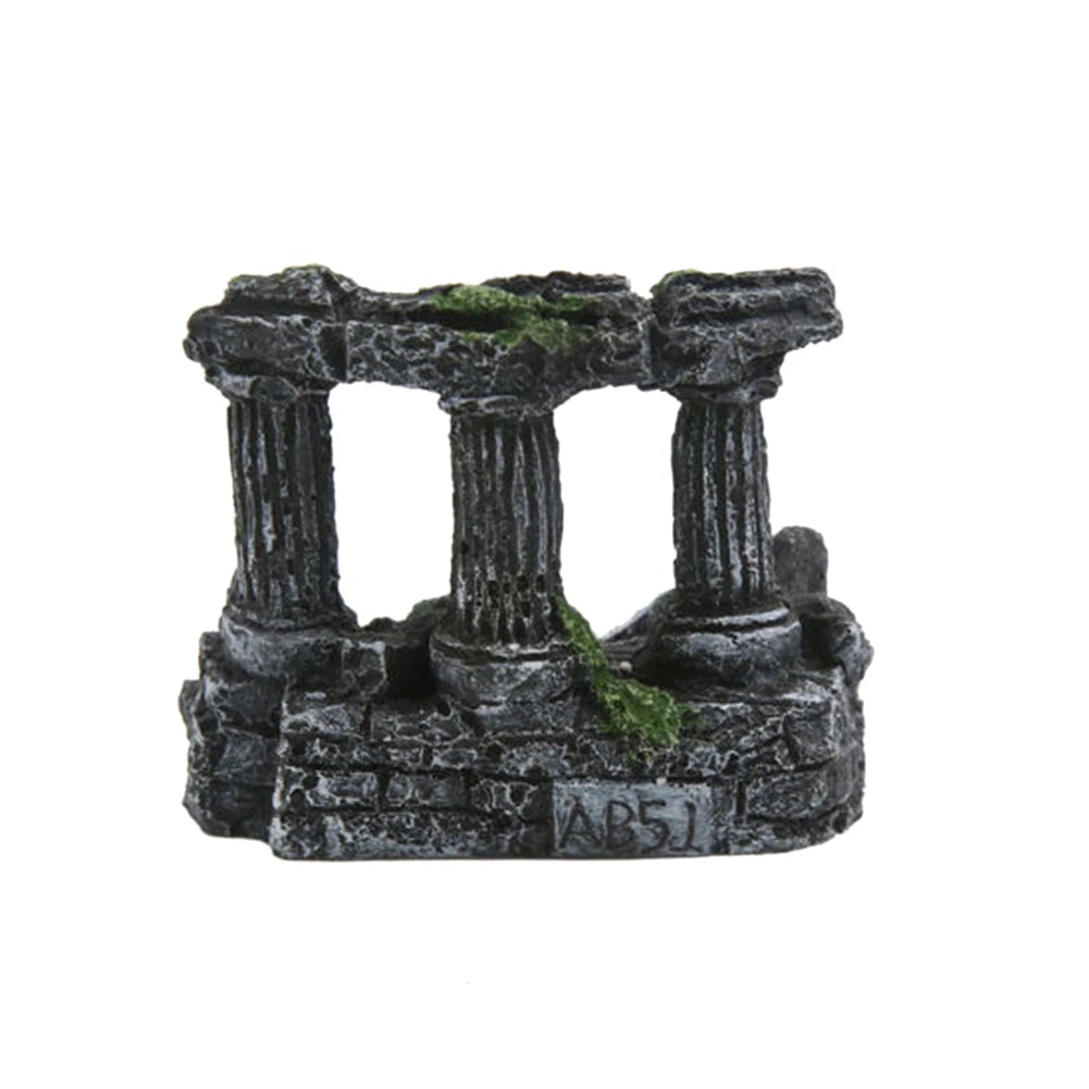 Decorazione Acquario Pietra Colonna Romana Artificiale Accessori