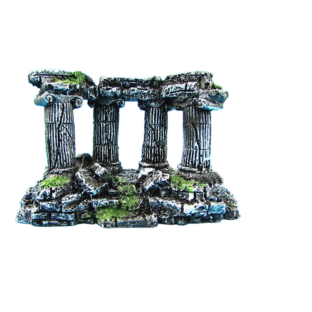 Decorazione Acquario Pietra Colonna Romana Artificiale Accessori
