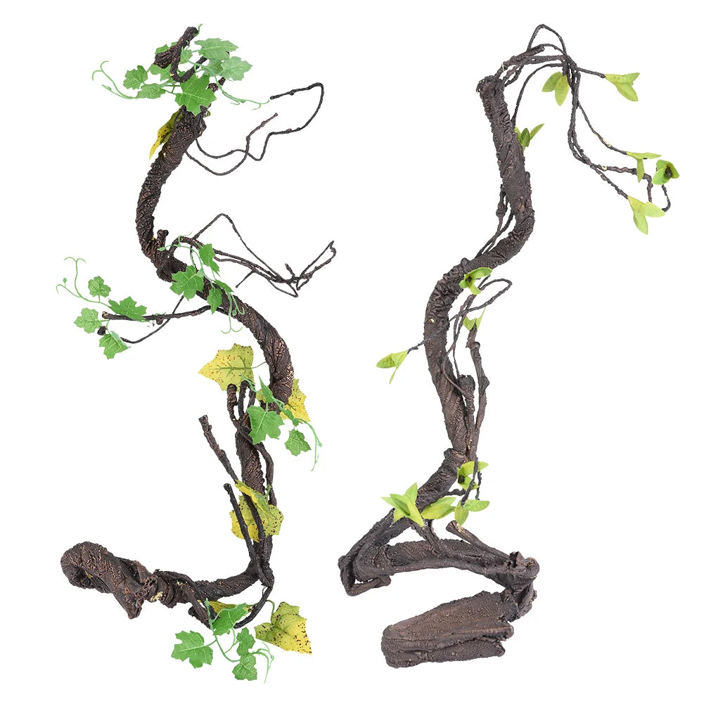 Decorazione Gabbia Ramo Foglie Metallo Plastica Lunghezza 70-80cm