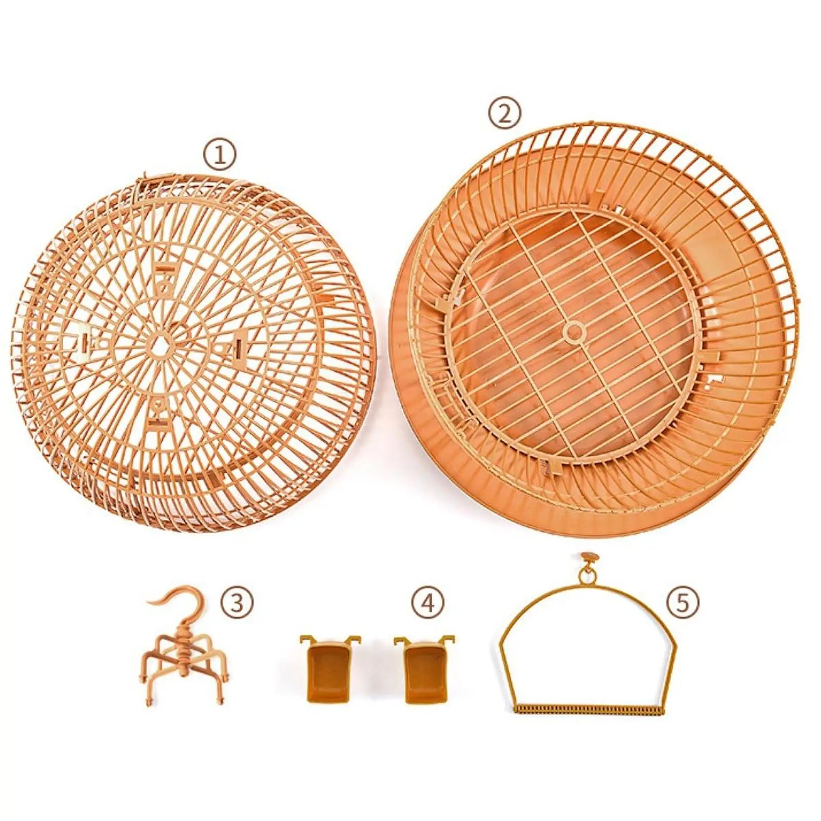 Gabbia uccelli Base Colore Bronzo Accessori Inclusi Materiale Plastica Rigida