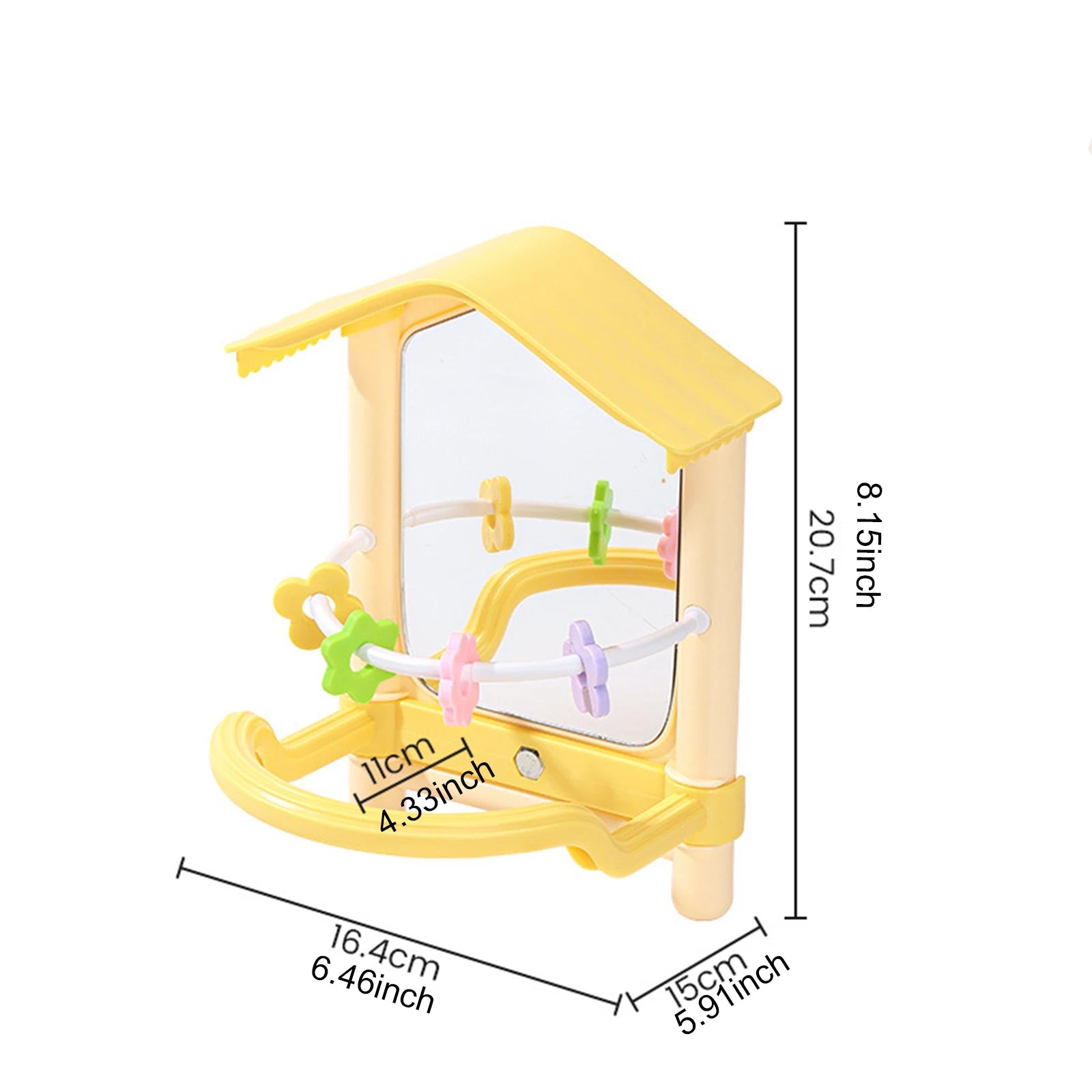 Giochi Uccelli Specchio Casetta Diversi Colori Vetro Plastica