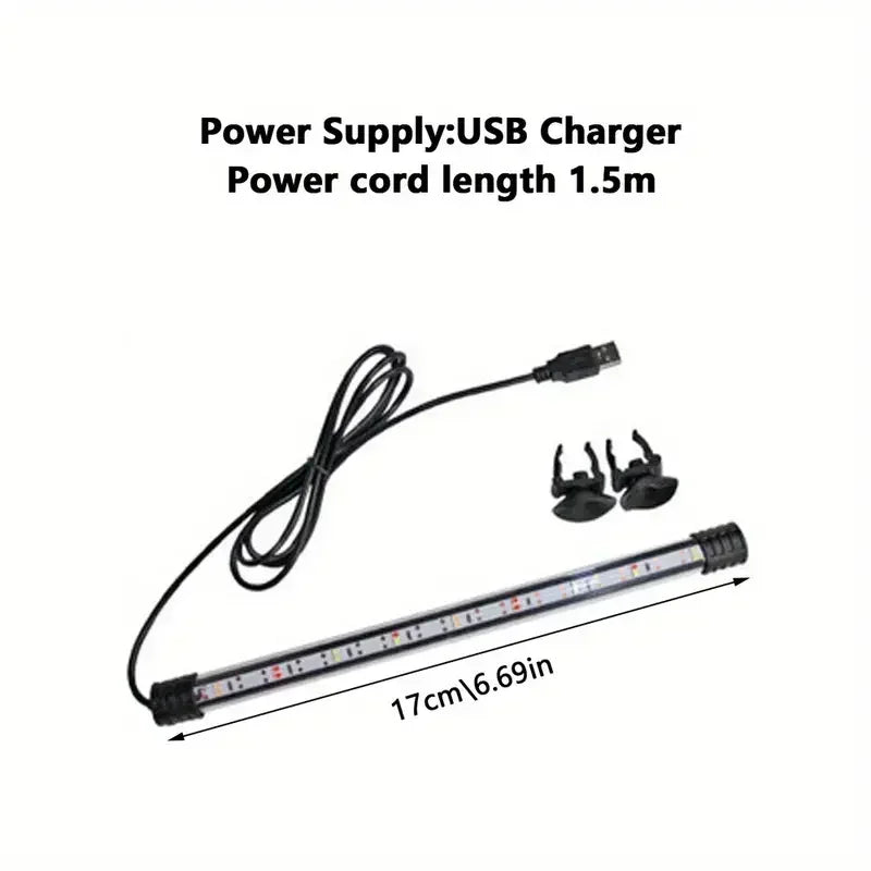 Acquario Illuminazione LED Sommergibile Lampada D'atmosfera USB Impermeabile Acquario