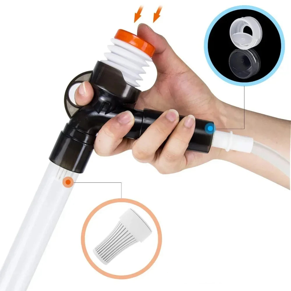 Pulizia Acquario Pulitore Sabbia Pulito Pressione Vasca Pesci Colore Nero