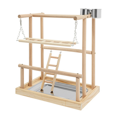 Parco Giochi Uccelli Legno Supporto Addestramento Uccelli Materiale Legno