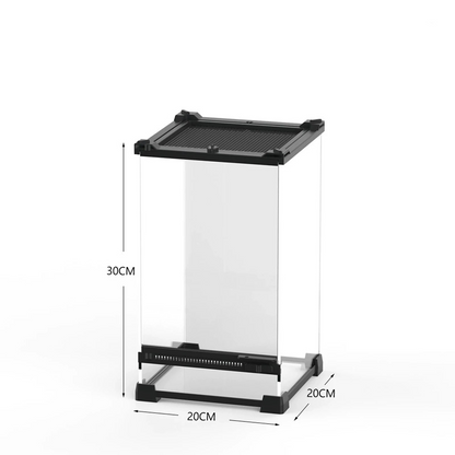 Gabbia Rettili Custodia Acrilico Ventilazione Lucertole Diverse Dimensioni