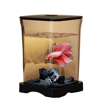 Acquario Rettangolare Tavolo Foro Alimentazione Superiore Decorazione Casa