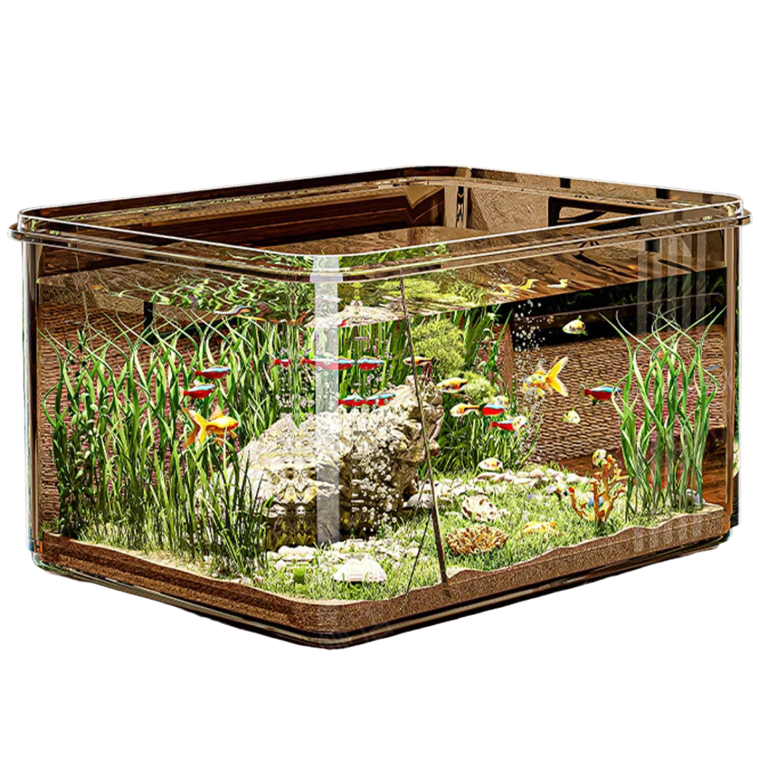 Acquario Trasparente  Decorazioni Rettangolare Elegante Grandi Capacità Arredo Casa