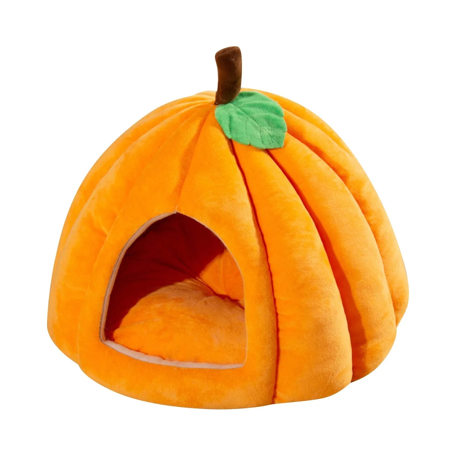 Cuccia Morbida Zucca Arancione Diversi Colori Peluche Comoda Calda Cuscino Interno - WORLD HAPPY PET