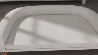 Cuccia Modello Divano Grandi Capacità Grigio Poliestere Elegante Accessori Animali Domestici