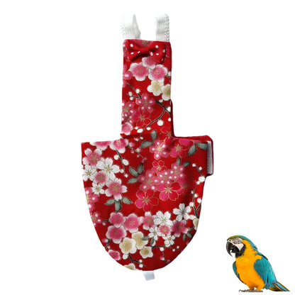 Abbigliamento Uccelli Colore Rosso Materiale Cotone Pannolino Motivo Floreale