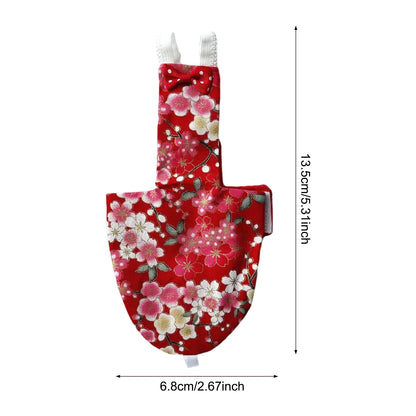 Abbigliamento Uccelli Colore Rosso Materiale Cotone Pannolino Motivo Floreale