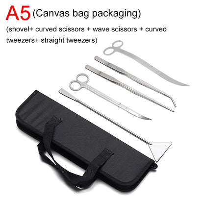 Accessori Acquario Forbici Pinze Piccola Pala Diversi Set Acciaio Inossidabile