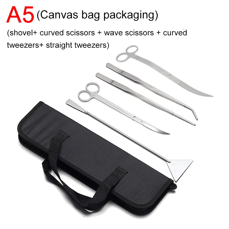 Accessori Acquario Forbici Pinze Piccola Pala Diversi Set Acciaio Inossidabile