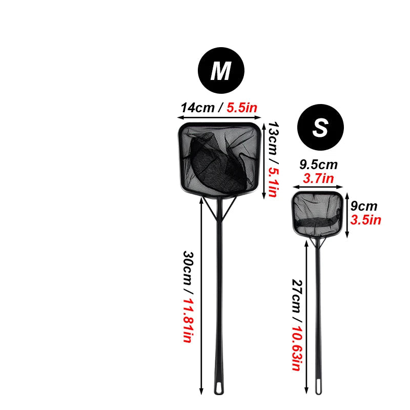 Accessori Acquario Retino Pesci Piccole Dimensioni Colore Nero