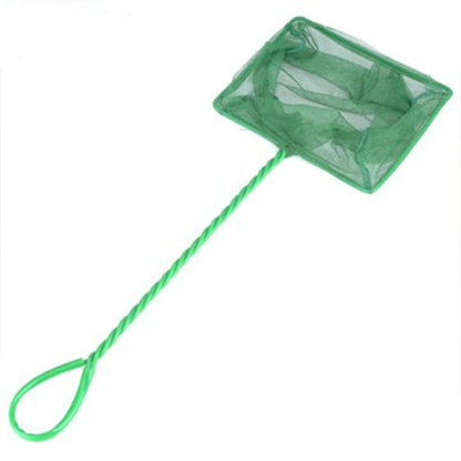 Retino Acquario Colore Verde Plastica Rigida Accessori Pulizia Vasca Pesci