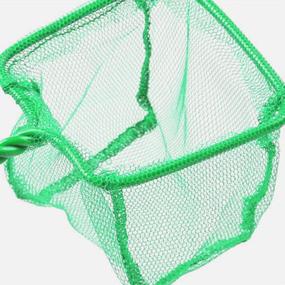 Retino Acquario Colore Verde Plastica Rigida Accessori Pulizia Vasca Pesci