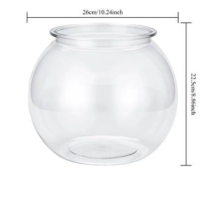 Acquario Trasparente Diverse Dimensioni Ovale Materiale PP Pesci Vasca