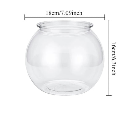 Acquario Trasparente Diverse Dimensioni Ovale Materiale PP Pesci Vasca