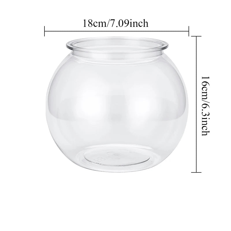 Acquario Trasparente Diverse Dimensioni Ovale Materiale PP Pesci Vasca