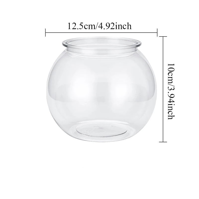 Acquario Trasparente Diverse Dimensioni Ovale Materiale PP Pesci Vasca