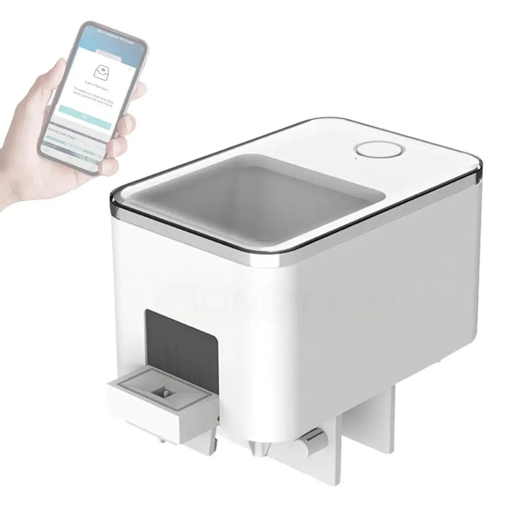 Alimentatore Automatico WiFi Intelligente Acquario Pesce Temporizzazione Alimentatore 100ML Grande Capacità APP Controllo