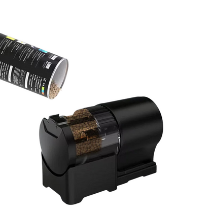 Alimentatore Automatico Cibo Acquario Colore Nero Plastica