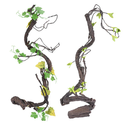 Decorazione Gabbia Ramo Foglie Metallo Plastica Lunghezza 70-80cm