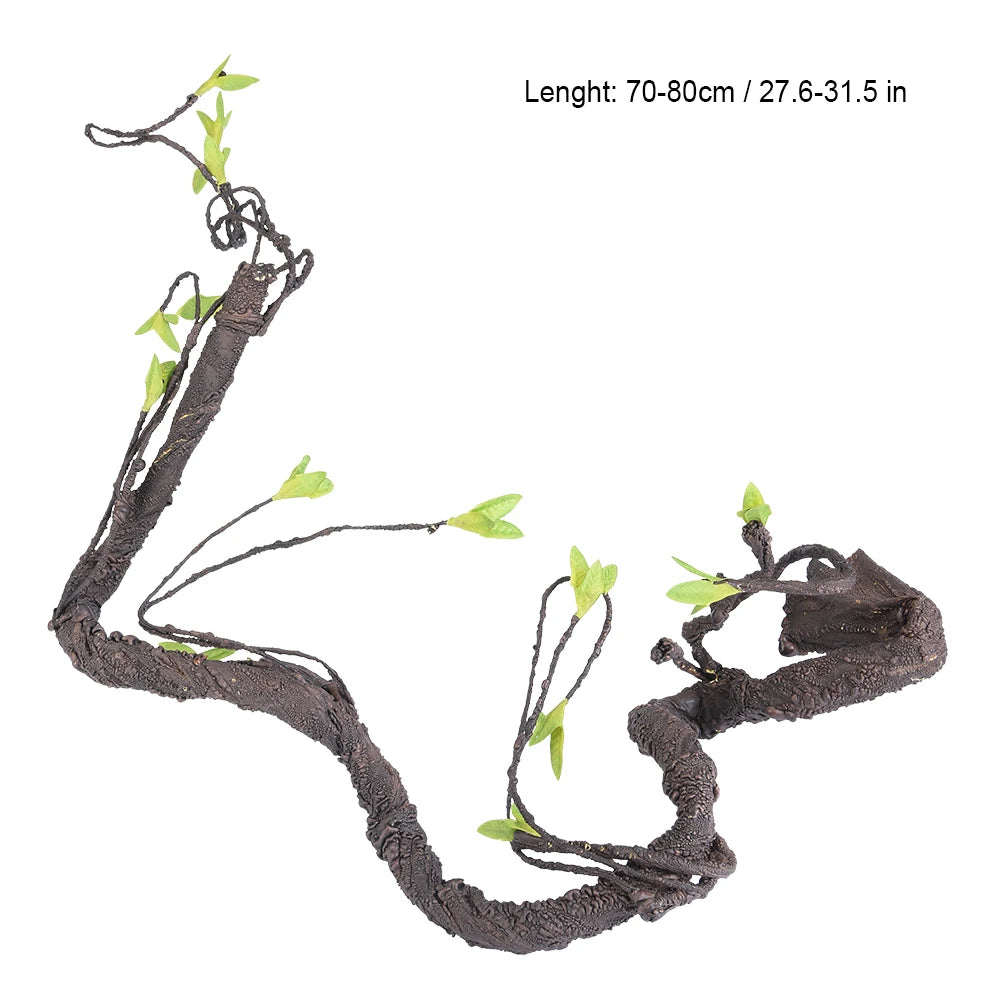 Decorazione Gabbia Ramo Foglie Metallo Plastica Lunghezza 70-80cm