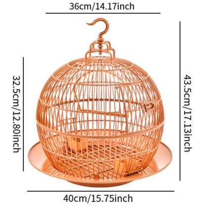 Gabbia uccelli Base Colore Bronzo Accessori Inclusi Materiale Plastica Rigida