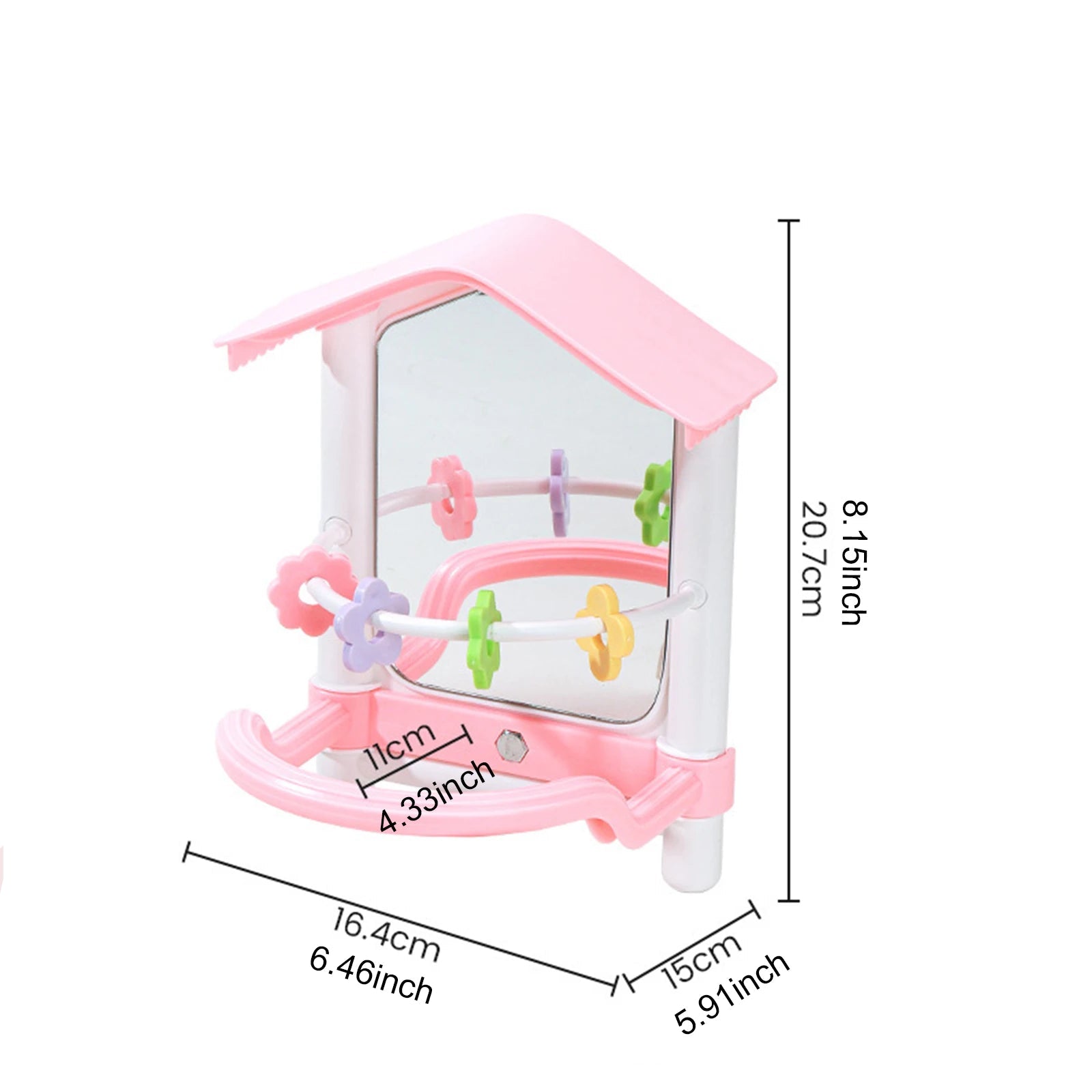 Giochi Uccelli Specchio Casetta Diversi Colori Vetro Plastica