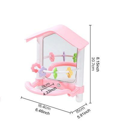 Giochi Uccelli Specchio Casetta Diversi Colori Vetro Plastica
