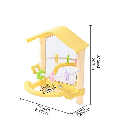 Giochi Uccelli Specchio Casetta Diversi Colori Vetro Plastica