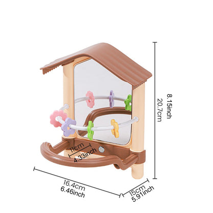 Giochi Uccelli Specchio Casetta Diversi Colori Vetro Plastica