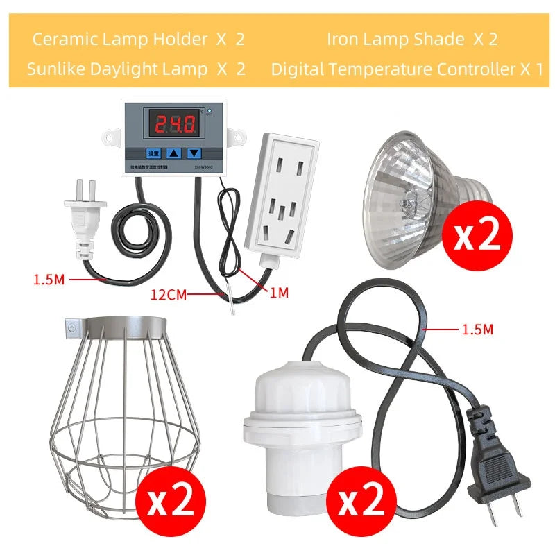 Lampada Riscaldante Materiale Ferro Colore Bianco Ingresso e27 Set 1/2 Pezzi