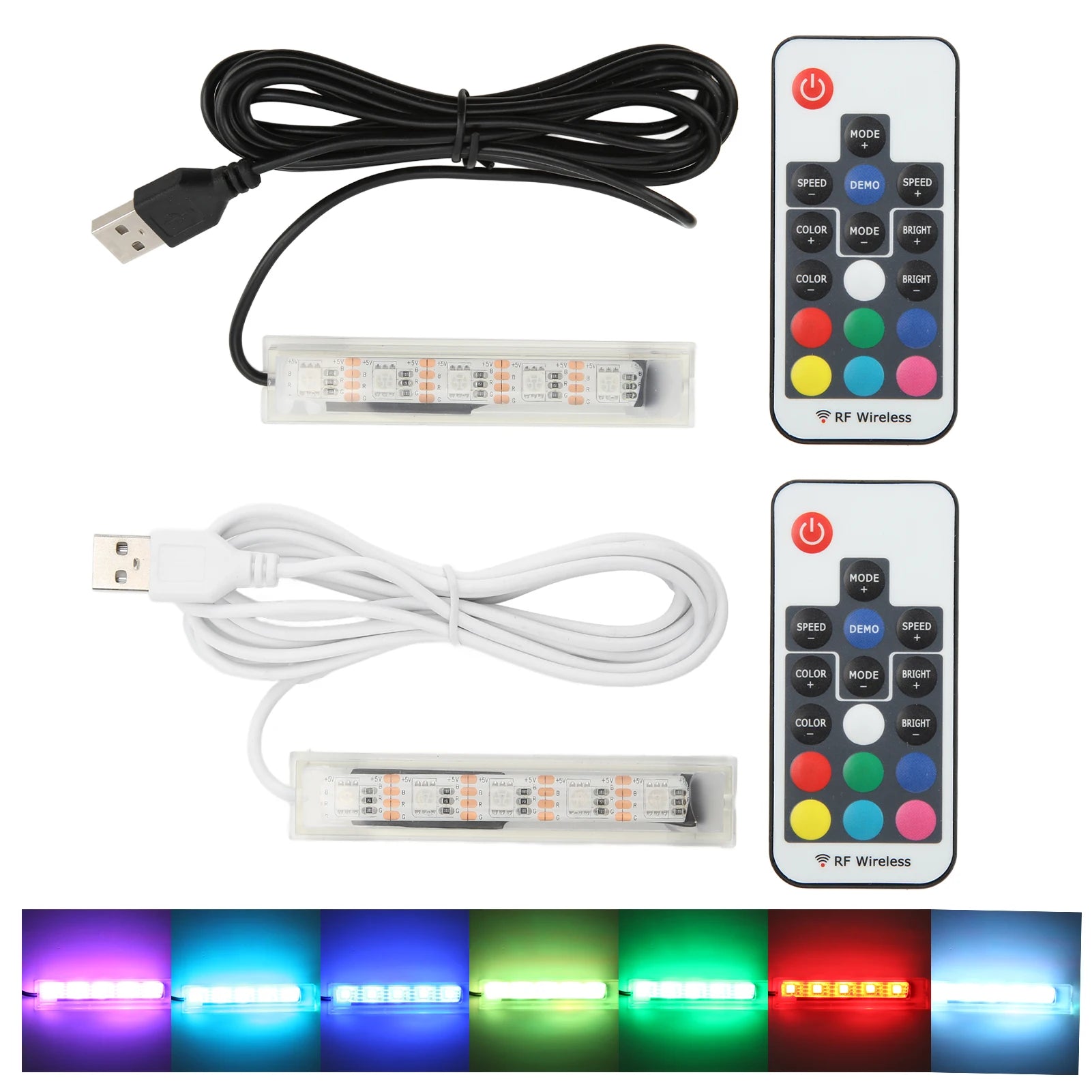 Accessorio Luce Pesci Micro Luce Acquario Telecomando Alimentato USB Lampada LED