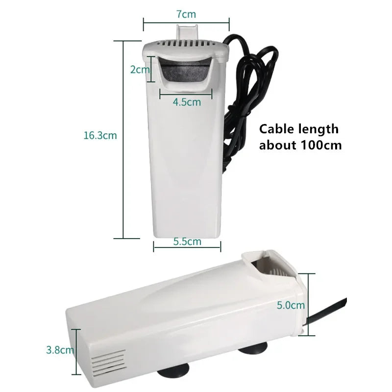 Filtri Pompe Acquario Colore Bianco Fontana 3W Pesci Materiale Plastica Rigida