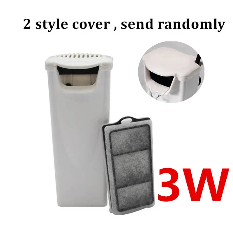 Filtri Pompe Acquario Colore Bianco Fontana 3W Pesci Materiale Plastica Rigida