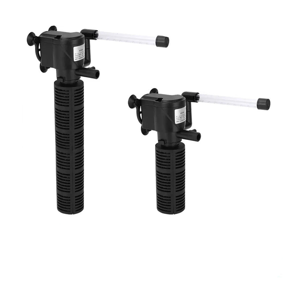 Filtri Pompe Acquario Colore Nero Due Diverse Misure Decorazione Acquario